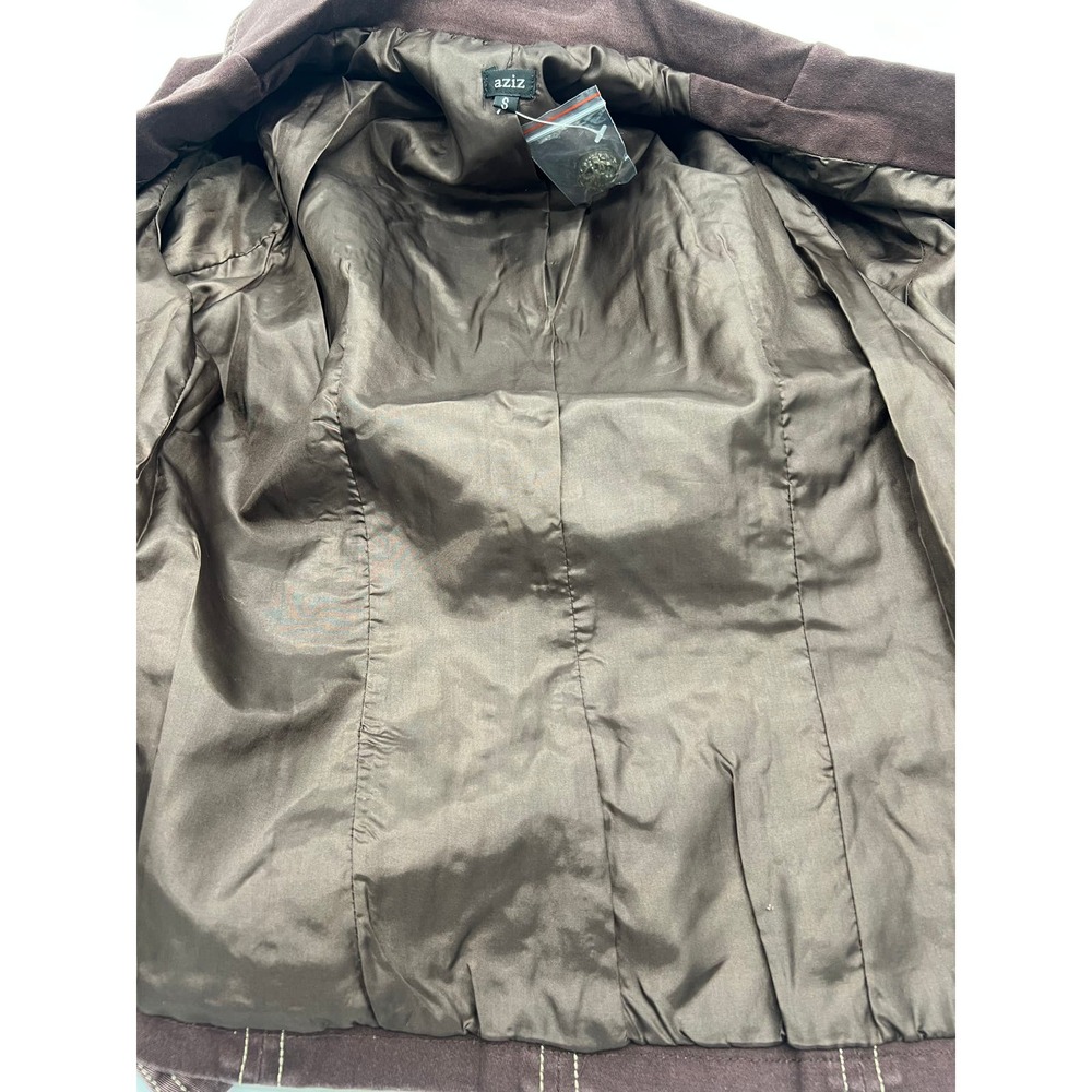NWT Aziz Burgundy Jacket Size S - Picture 11 of 12